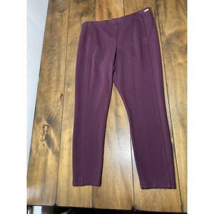 Ivanka Trump The Favorite Leggings Purple Articulated Compression Slim Sz Large
